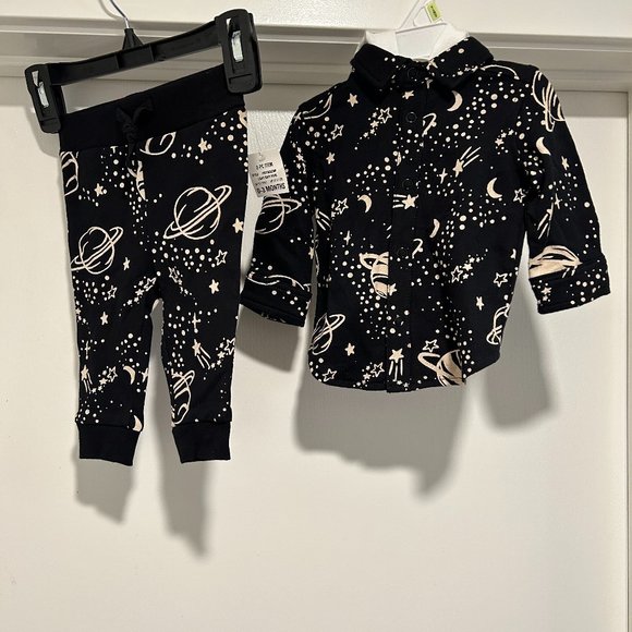 FIRST IMPRESSIONS BOYS DEEP BLACK OUTER SPACE 2-PC SET - Picture 2 of 11